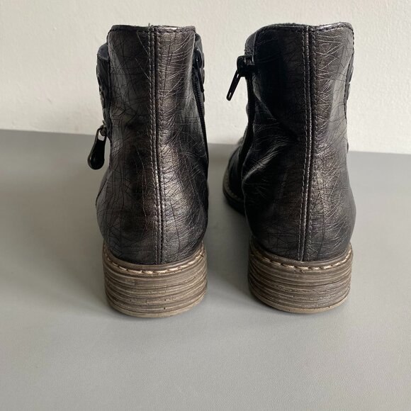 Rieker Scratch Studded Warm Lined Ankle Boots 9.5/10 - Picture 6 of 12